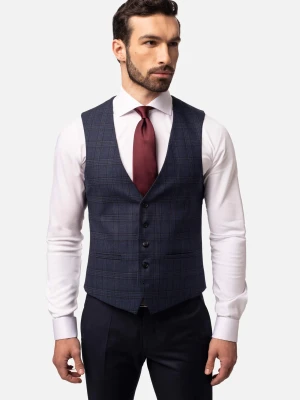 KAMIZELKA DENWIN SLIM FIT GRANATOWA Recman