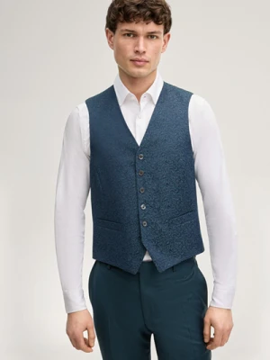 Kamizelka do garnituru Weazer w kolorze zielononiebieskim ze wzorem Joop