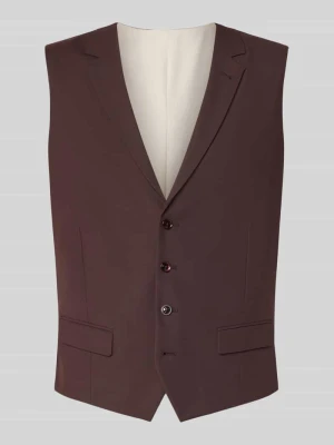 Kamizelka o kroju slim fit z dodatkiem wiskozy MCNEAL Ciemnoczerwony