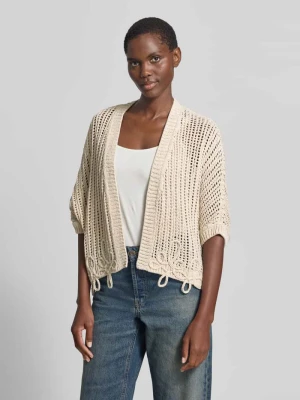 Kamizelka dzianinowa o kroju open z rękawem 1/2 Oui