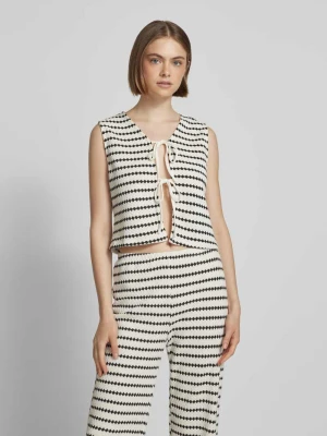 Kamizelka dzianinowa o kroju regular fit z dodatkiem bawełny model ‘EVA’ Only