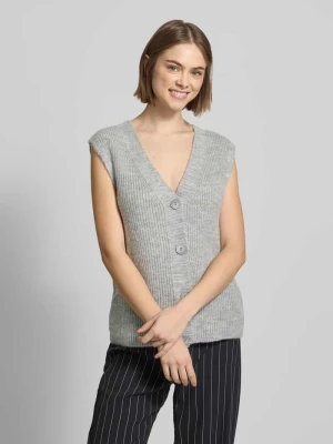 Kamizelka dzianinowa o kroju regular fit z listwą guzikową model ‘LAUREN’ Only