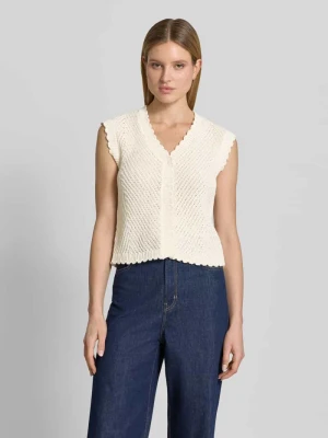 Kamizelka dzianinowa z dekoltem w serek model 'Maisa' MbyM