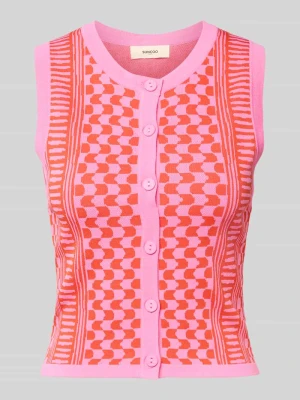 Kamizelka dzianinowa z mieszanki wiskozy model 'GABLESI' SUNCOO PARIS