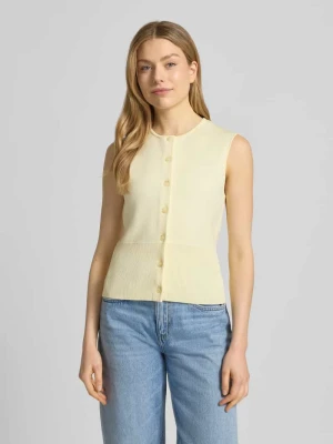 Kamizelka dzianinowa z mieszanki wiskozy z okrągłym dekoltem Samsøe Samsøe