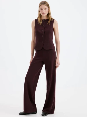 Kamizelka garniturowa na guziki burgund - Kobieta - - MANGO