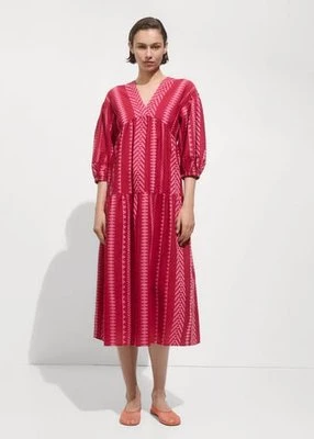 Sukienka midi z geometrycznym wzorem Mango