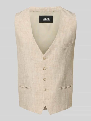 Kamizelka garniturowa o kroju regular fit z domieszką wiskozy model 'VITRA' CINQUE