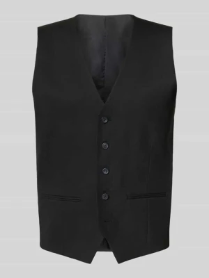 kamizelka garniturowa o kroju slim fit z dodatkiem wełny model 'NEIL' Selected Czarny