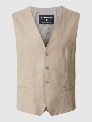 Kamizelka garniturowa o kroju slim fit z dodatkiem lnu model ‘GYL’ Strellson