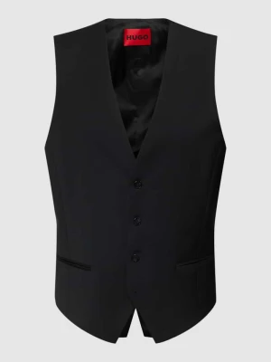 Kamizelka garniturowa z lamowanymi kieszeniami HUGO