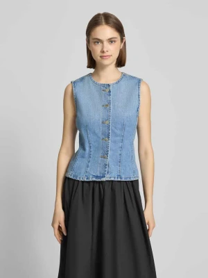 Kamizelka jeansowa o kroju regular fit z czystej bawełny model 'AYA' Only