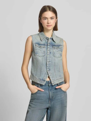 Kamizelka jeansowa o kroju slim fit z efektem znoszenia G-Star Raw
