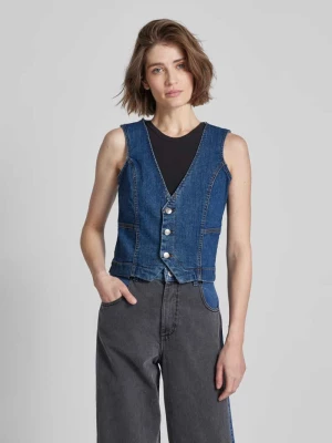 Kamizelka jeansowa z listwą guzikową model ‘Komma’ b.Young