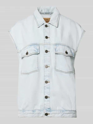 Kamizelka jeansowa z rękawkami typu cap rękawa Model 'JOYBIRD' American vintage