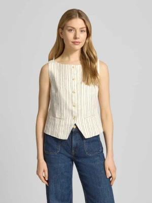 Kamizelka lniana z kieszeniami z wypustkami model 'LOVES' Samsøe Samsøe