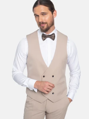 KAMIZELKA MOREDO SLIM FIT BEŻ Recman