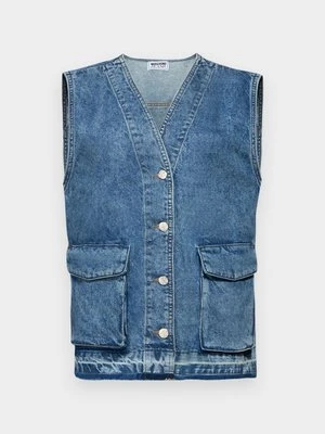 Kamizelka MOSCHINO jasnoniebieski denim