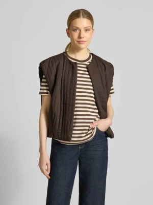 Kamizelka o kroju loose fit z mieszanka lnu i bawełny model 'SOPHIA' VILLA SOPHIE