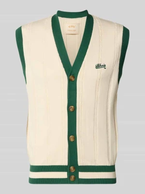 Kamizelka o kroju regular fit w imitacji dzianiny z wyhaftowanym logo BLKVIS