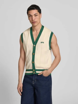 Kamizelka o kroju regular fit w imitacji dzianiny z wyhaftowanym logo BLKVIS