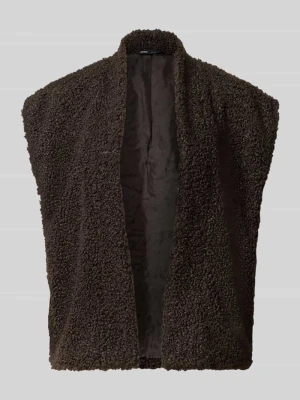 Kamizelka o kroju regular fit w stylu teddy model 'NAYA' Only Czekoladowy