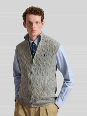 Kamizelka o kroju regular fit z czystej bawełny Polo Ralph Lauren Antracytowy melanż