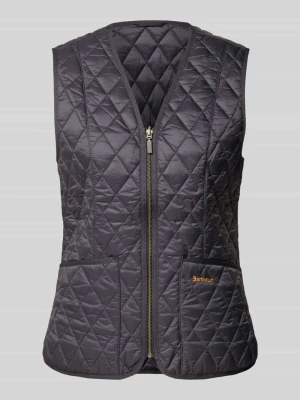 kamizelka o kroju regular fit z dekoltem w serek model 'BETTY' Barbour Granatowy