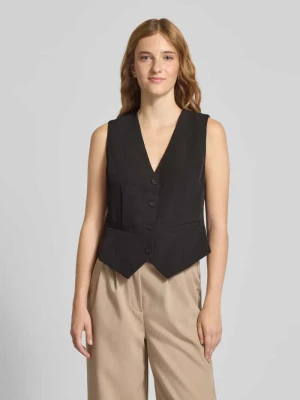 Kamizelka o kroju regular fit z dekoltem w serek model ‘BOZZY’ Pieces
