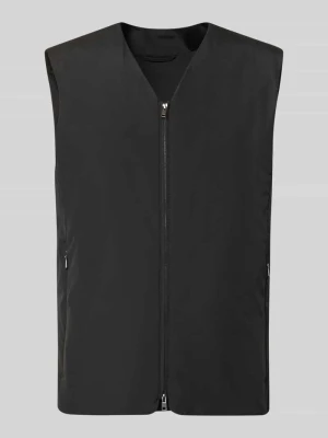 kamizelka o kroju regular fit z dekoltem w serek model 'Marve' Tiger Of Sweden Czarny