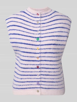 Kamizelka o kroju regular fit z dodatkiem wełny model 'SIRA' Pieces Jasnofioletowy melanż