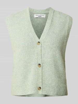 Kamizelka o kroju regular fit z dzianiny z mieszanki bawełny z dodatkiem wełny z alpaki Marc O'Polo DENIM