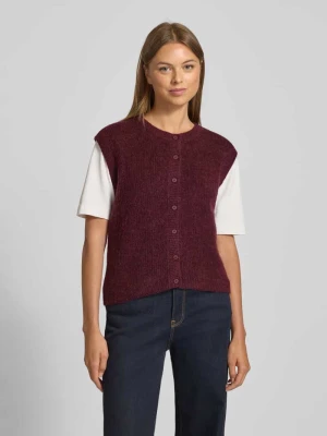Kamizelka o kroju regular fit z dzianiny z mieszanki wełny model ‘LULU’ Selected Femme