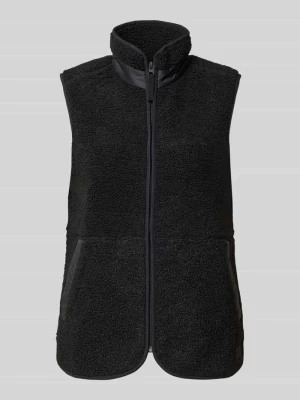 kamizelka o kroju regular fit z fakturowanym wzorem model 'Siv' Didriksons Czarny