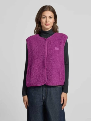 kamizelka o kroju regular fit z futerka Jake*s Purpurowy