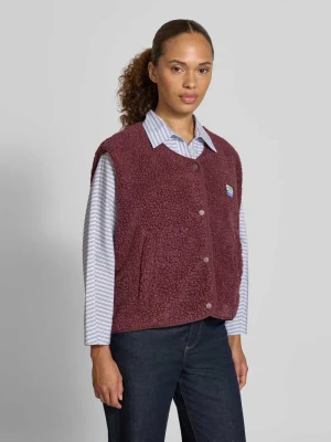 kamizelka o kroju regular fit z futerka model 'Hoktown' American Vintage Bordowy melanż