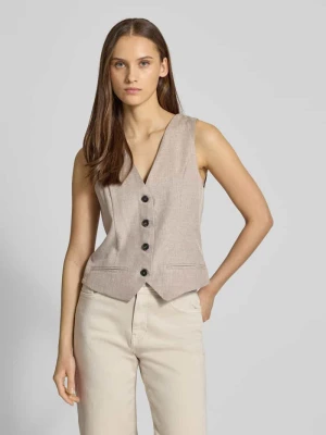 Kamizelka o kroju regular fit z jednorzędową listwą guzikową model ‘LINDA’ Only