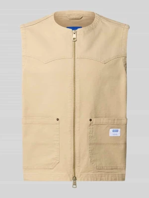kamizelka o kroju regular fit z mieszanki bawełny model 'BRIDGELEY263W1' HUGO Blue