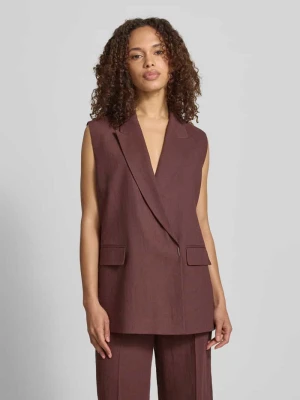 Kamizelka o kroju regular fit z mieszanki lnu i wiskozy model 'JANKANIA' Boss