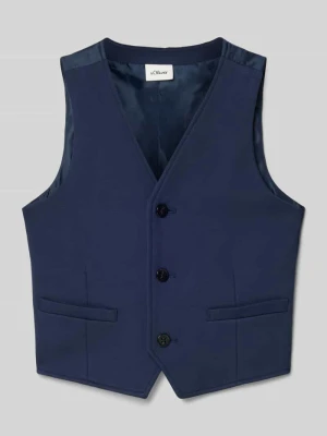 Kamizelka o kroju regular fit z mieszanki wiskozy s.Oliver RED LABEL