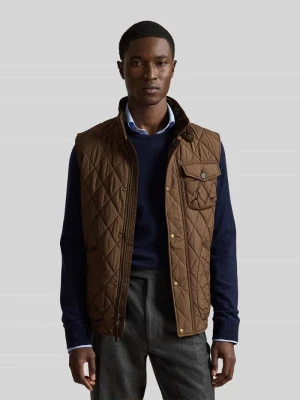 kamizelka o kroju regular fit z naszywką z logo model 'BEATON' Polo Ralph Lauren Średniobrązowy
