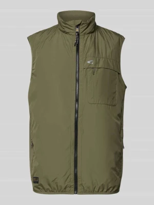 Kamizelka o kroju regular fit z ocieplaną stójką camel active