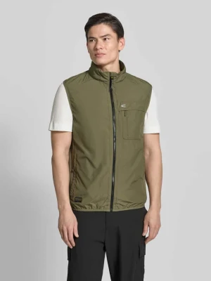 Kamizelka o kroju regular fit z ocieplaną stójką camel active