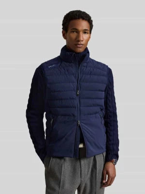 Kamizelka o kroju regular fit z wyhaftowanym logo model 'PIECE DYED' Polo Ralph Lauren Ciemnoniebieski