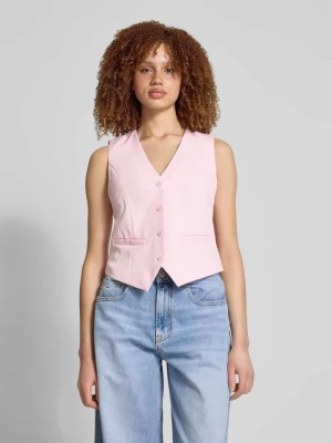 Kamizelka o kroju regular fit z zapięciem na cztery guziki model ‘BOZZY’ Pieces