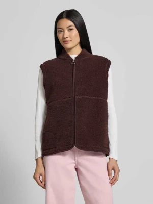 kamizelka o kroju regular fit ze stójką model 'SC-ONYX 3' Soyaconcept Ciemnobrązowy