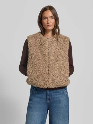 Kamizelka o kroju relaxed fit z fakturą typu teddy model 'Wikara' Opus