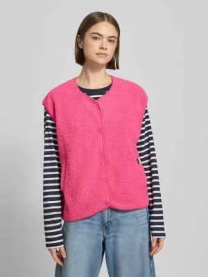Kamizelka o kroju relaxed fit z listwą na zatrzaski model ‘KATTY’ Pieces
