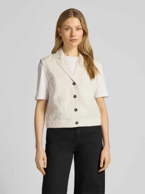 Kamizelka o kroju relaxed fit z mieszanki bawełny, lyocellu i lnu Marc O'Polo