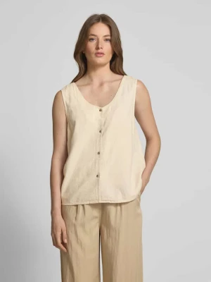 Kamizelka o kroju relaxed fit z mieszanki wiskozy i lnu model ‘Ina’ Soyaconcept